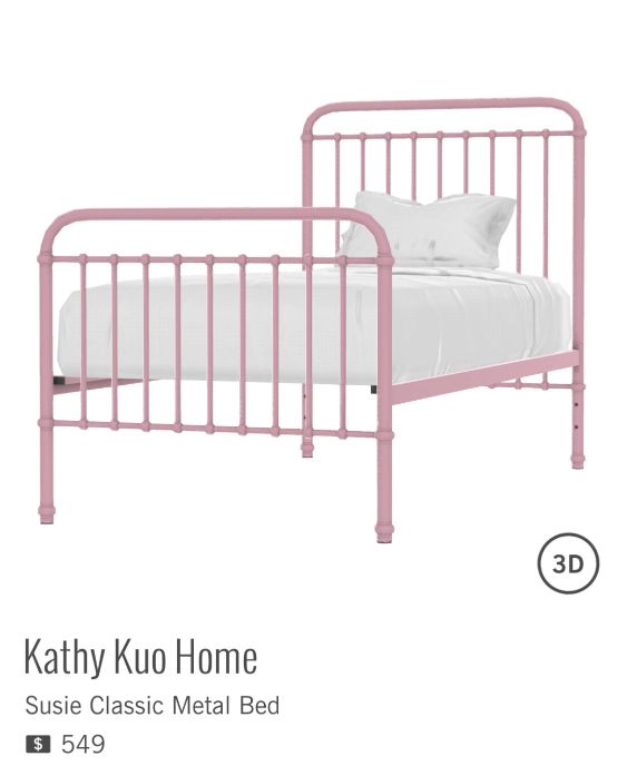 Susie Classic Metal Bed de KATHY KUO HOME à $549