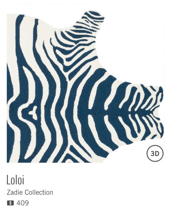 Tapis zébré de LOLOI (Zadie Collection), toutes couleurs, à $409